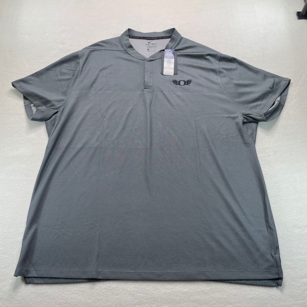 Nike Golf Polo Men's XXL Gray Oregon Ducks Tiger Woods Collection